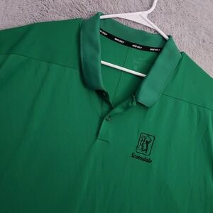 Nike Polo Shirt Mens 4XL TPC Scottsdale Green Performance Golf Dri Fit Casual